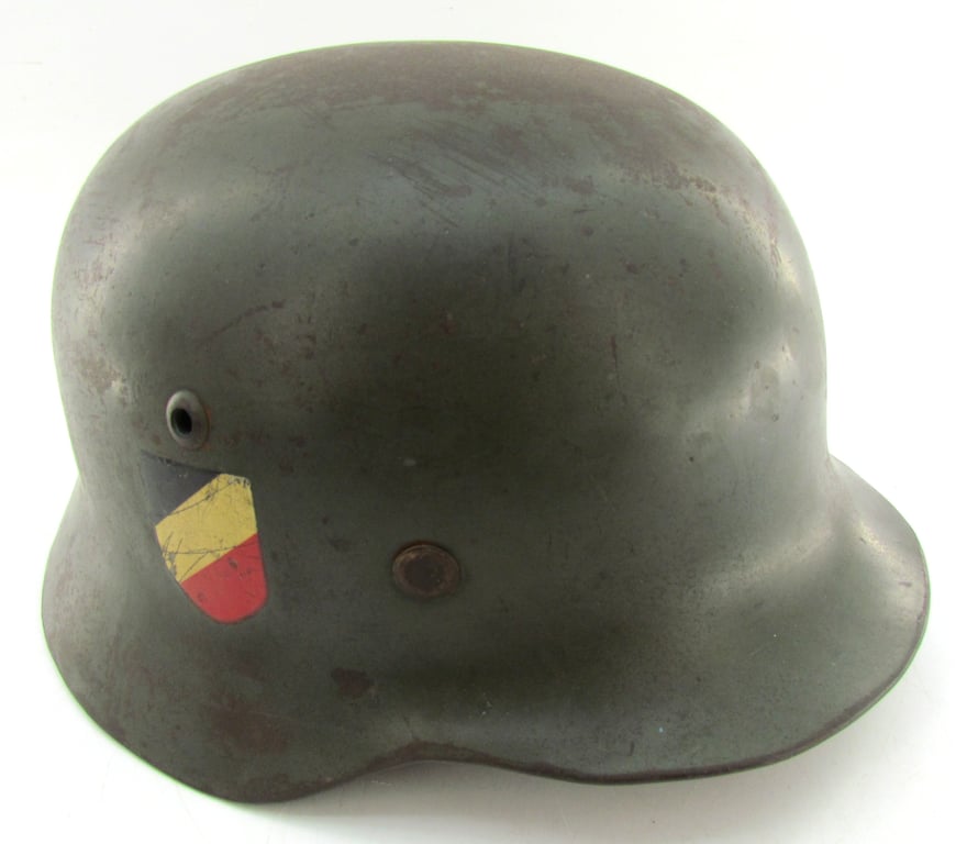 Wehrmacht Heer Untouched M35 Double Decal Helmet – ET68 – 1937 Liner