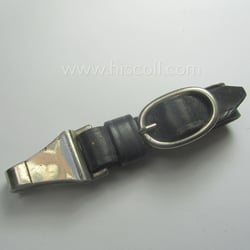Black-coloured- and genuine leather-based, SS-related dagger-hanger (ie. 'Gehänge...