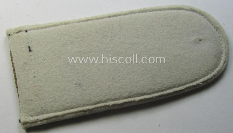 Unusually seen - albeit regrettably single! - early- (ie. pre-) war-period WH (Heeres) 'M36 o. M40'-pattern, 'cyphered' EM-type shoulderstrap (being I deem of a private-production) as intended for a: 'Soldat des Infanterie-Rgts. 15'