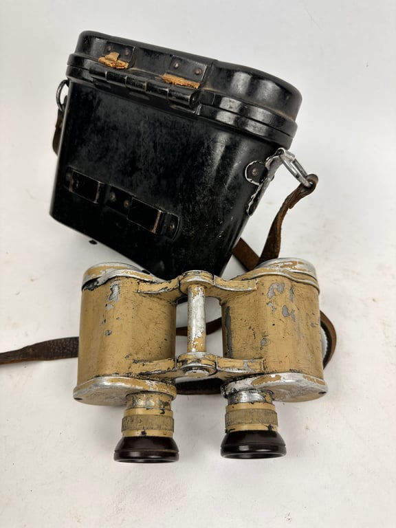 Original German 6x30 "CAG" Tan Binoculars with black Bakelite Case
