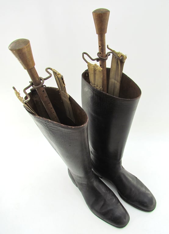 German Officers Boots  with Shoe Lasts