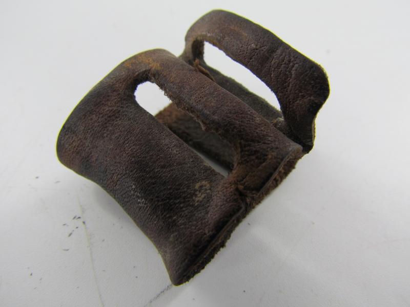 German Gasmask Cannister Leather Tab