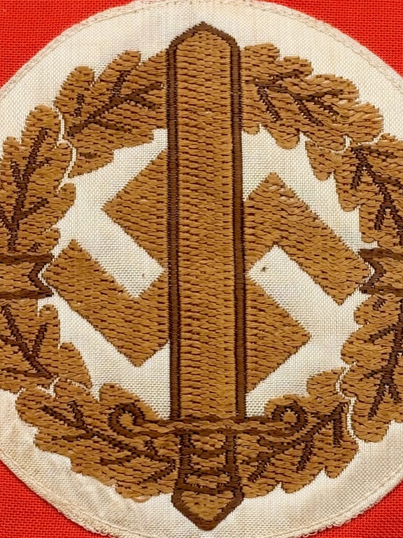 AUTHENTIC WWII GERMAN THIRD REICH SA SPORTS OFFICAL ARMBAND WITH RZM LABEL