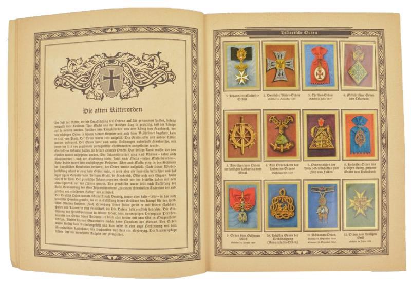 German Third Reich Cigaret Album 'Orden'