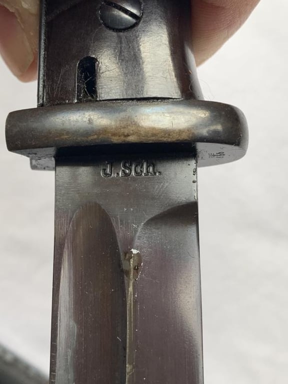 K98 Bayonet with Leather Frog 'matching numbers'