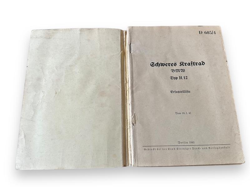 BMW R12 Spare parts list