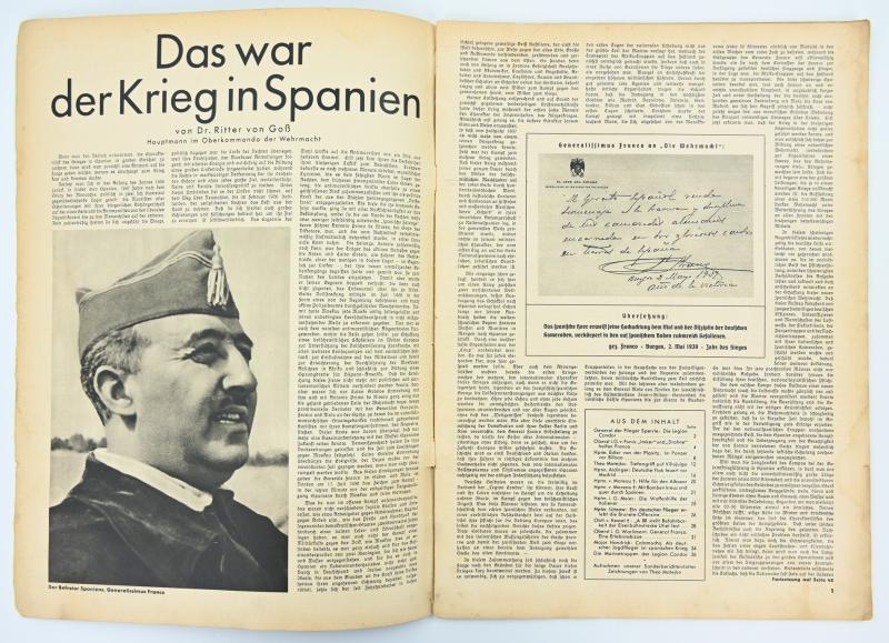 German Magazine 'Die Wehrmacht' Special Edition 'Wir Kampfen in Spanien'
