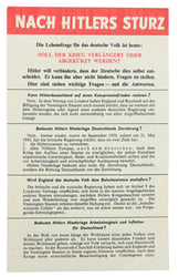 Allied WW2 Droppingsflyer 'Nach Hitlers Sturz'