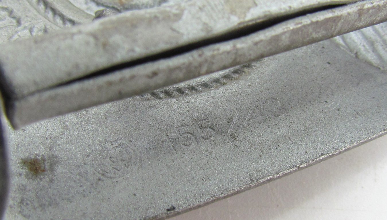 Waffen-SS Steel Belt Buckle – RZM 155/43 SS