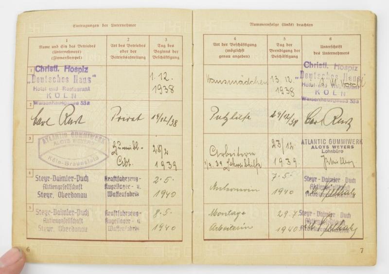 German Workers Pass 'Rosa Stiefsohn'