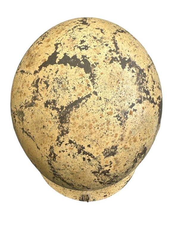 Wehrmacht M42 Camouflage Helmet in Tan Paint Captured in Normandy!