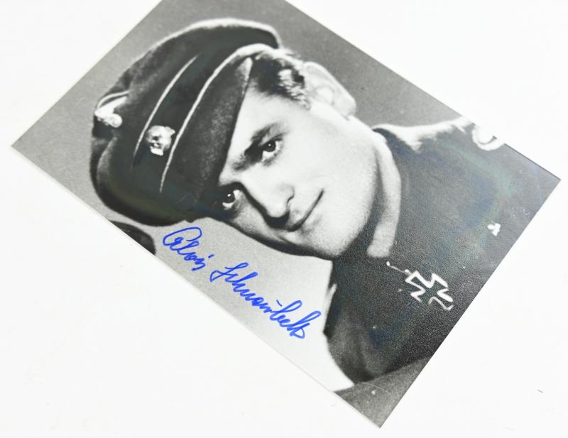 Postcard with Signature of Waffen-SS KC Recipient 'Alois Schnaubelt'