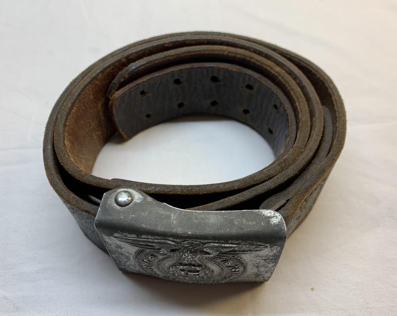 Waffen-SS Steel Buckle and Leather Belt