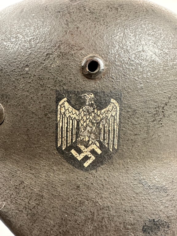 M35 'Re-issued' Ex DD Wehrmacht helmet "Q66" camo