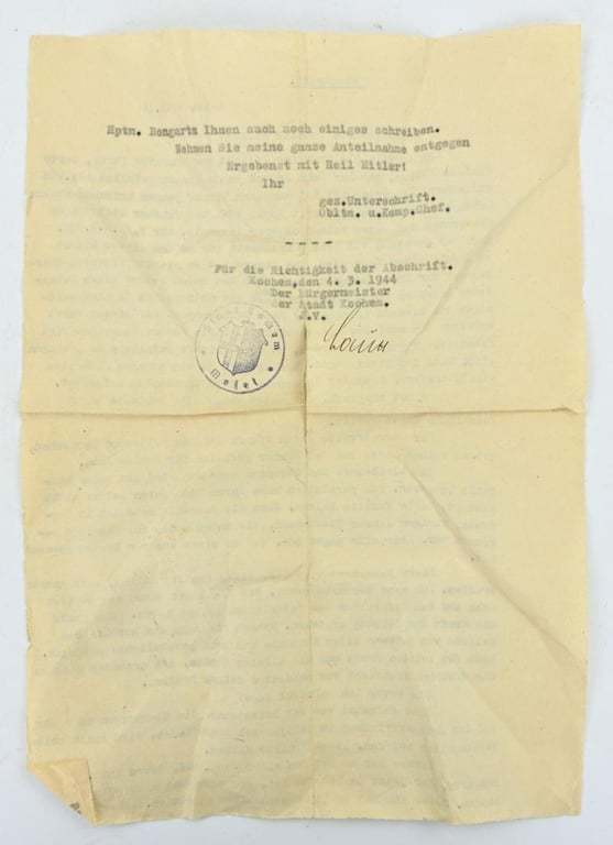 German WH KIA Letter 'Krim A.N.R. 596'