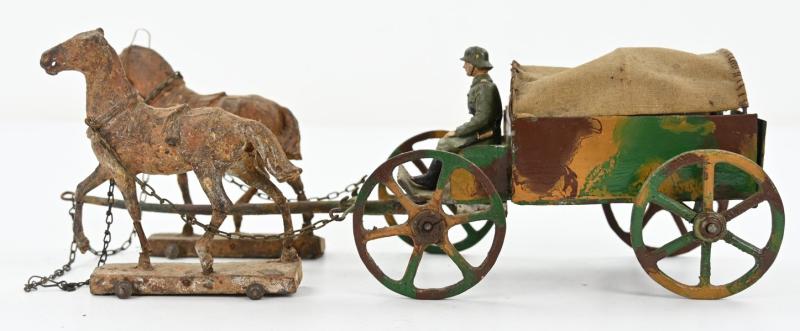 German Wehrmacht Lineol Horse Drawn Ammo Wagon