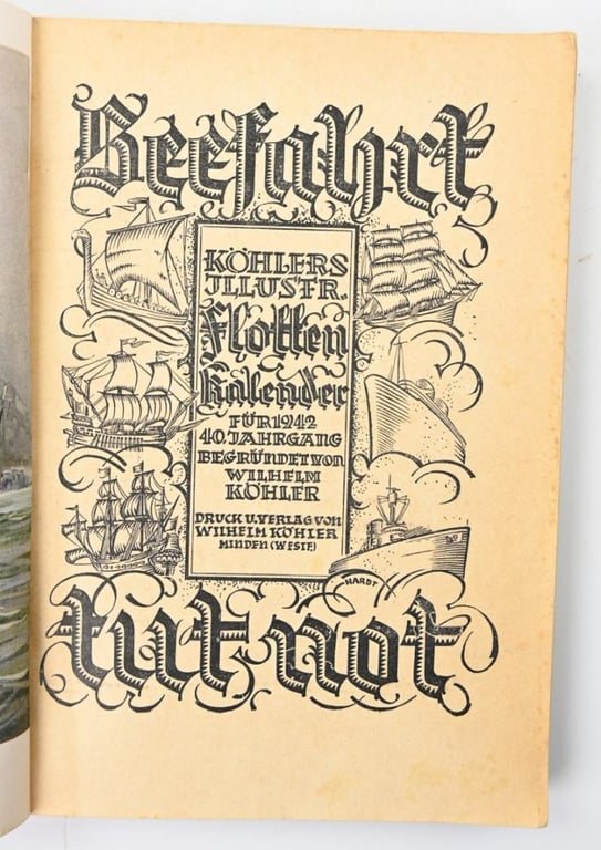 German Third Reich 'Kohler's Flotten-Kalender' 1942