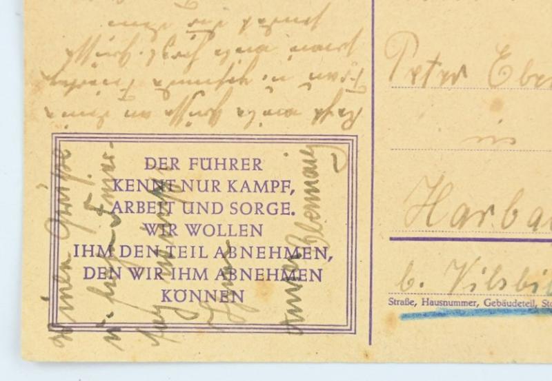 German Third Reich Postcard 1945