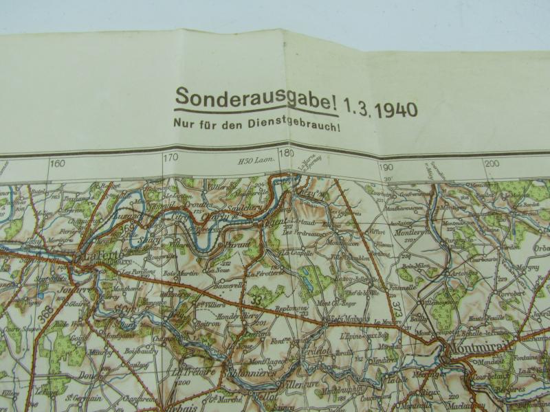 Deutsche Heereskarte Sonderausgabe 1.3 1940 Paris East