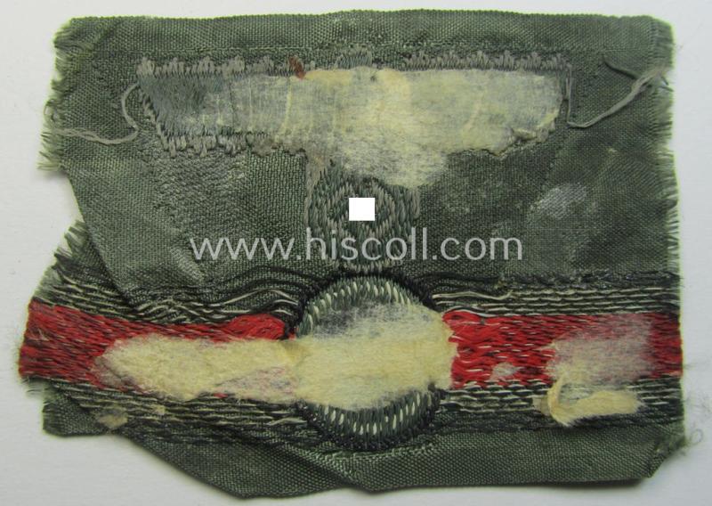 WH (Heeres) so-called: 'M43-pattern') cap-eagle/cocarde (ie. cap-trapezoid) as was specifically produced for usage on the so-called: 'M-43'-model field-caps (ie. 'Einheitsfeldmützen')