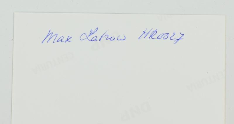 Signature of Wehrmacht Heer KC Recipient 'Max Zastrow'