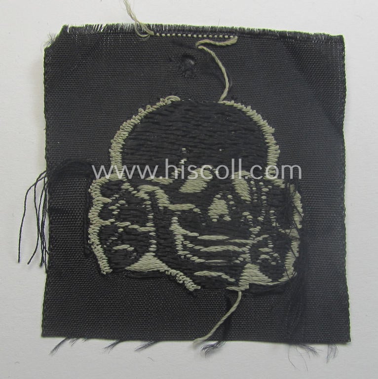 Waffen-SS, 'BeVo'-woven-style skull- and cap-eagle-set (ie. 'Totenkopf- u. Adler-Effektensatz für Schiffchen o. Einheitsfeldmütze')