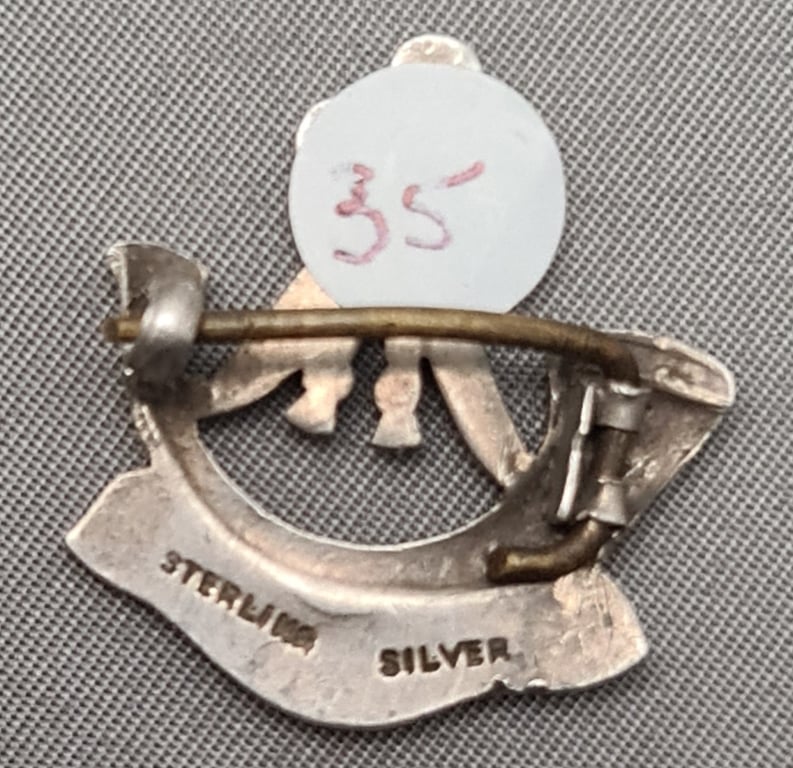 WW1 Oxford & Bucks Light Infantry Sterling Silver Sweetheart Brooch
