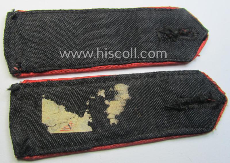 Pair of: 'Allgemeine-HJ' (ie. 'Hitlerjugend'-) shoulderstraps as was intended for usage by a: 'Hitlerjunge' who was attached to the: 'Bann 246' (Bann 246 = 'Bann Hochwald' / 'Gebiet West-Westmark')