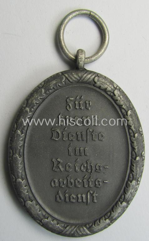 Attractive example of a: 'Reichsarbeitsdienst der weiblichen Jugend' (or: RADwJ) so-called: 'Dienstauszeichnung 3. Stf. in Silber' that comes mounted onto its period (broad-sized) ribbon (ie. 'Bandabschnitt')