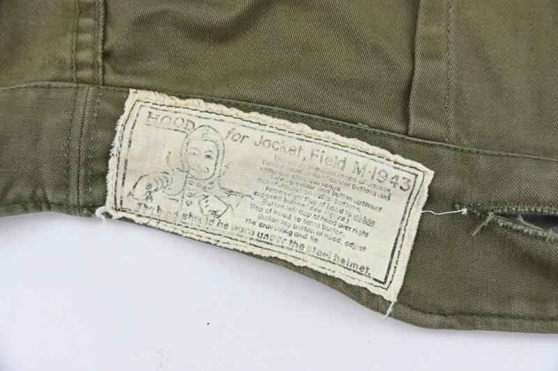 US WW2 M43 M-1943 Combat Jacket Hood