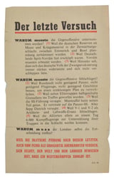 Allied WW2 Droppingsflyer 'Der Letzte Versuch'