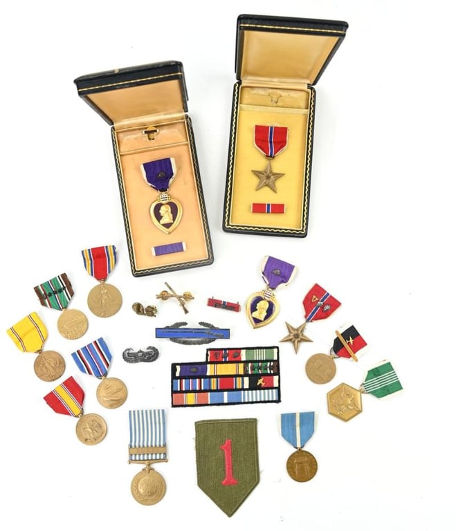 US WW2 1st Infantry Division Named Grouping 'Major Robert Lee Bullard III'