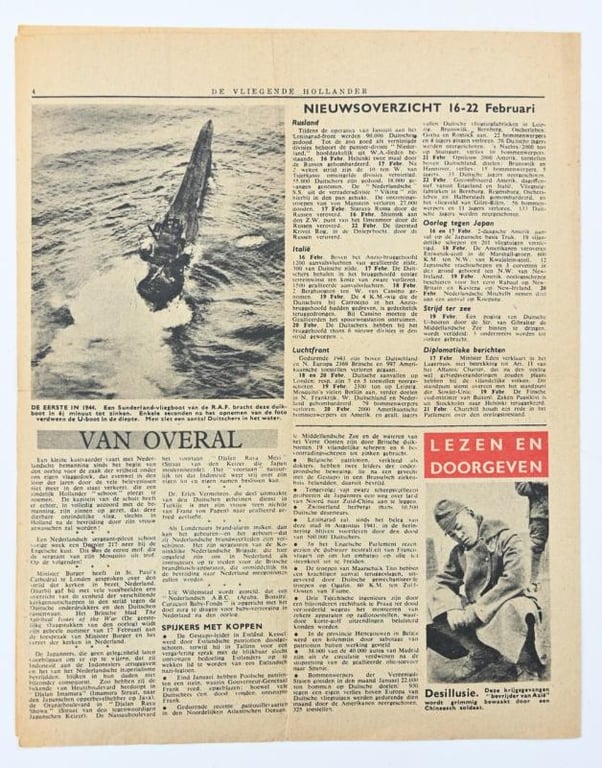 Allied/Dutch Flyer “De Vliegende Hollander” 24 February 1944