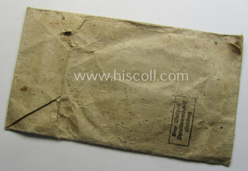 WH (Luftwaffe), typical 'Zellstoff'-based (and neatly 'Arno Wallpach Metallwarenfabrik - Salzburg'-marked!) medal-pouch as was intended for a: 'Luftwaffen Erdkampf-Abzeichen' (or: LW ground-assault badge)