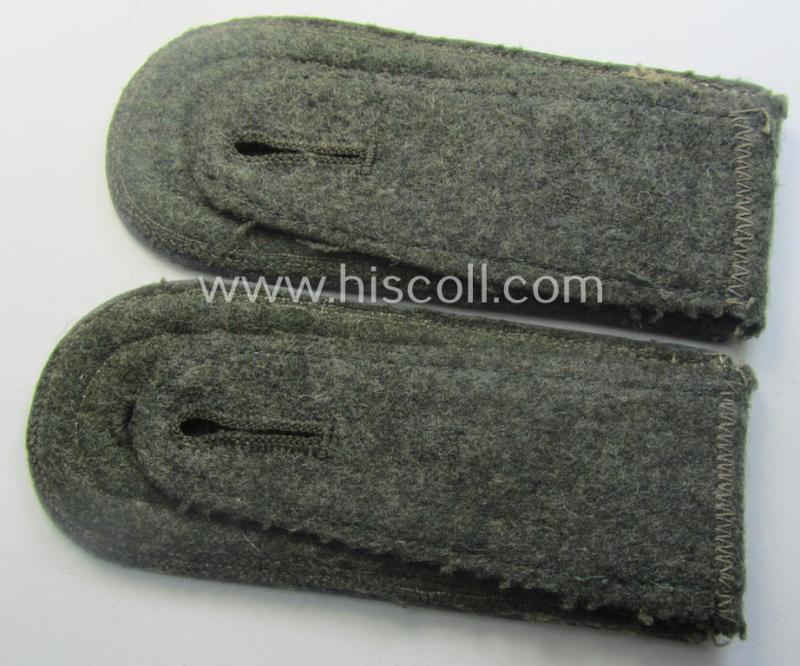 Truly used- and/or worn, pair of WH (Heeres) so-called: 'M40 o. M43'-pattern, NCO-type shoulderstraps: 'Feldwebel der Nachschub-Trpn.'