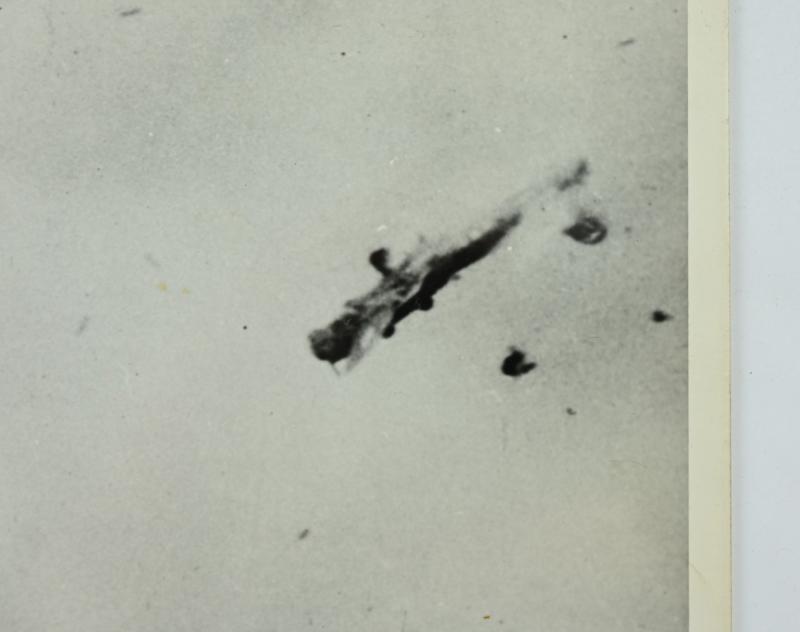 USAAF Press Photo 'Shot down B-17 Flying Fortress'