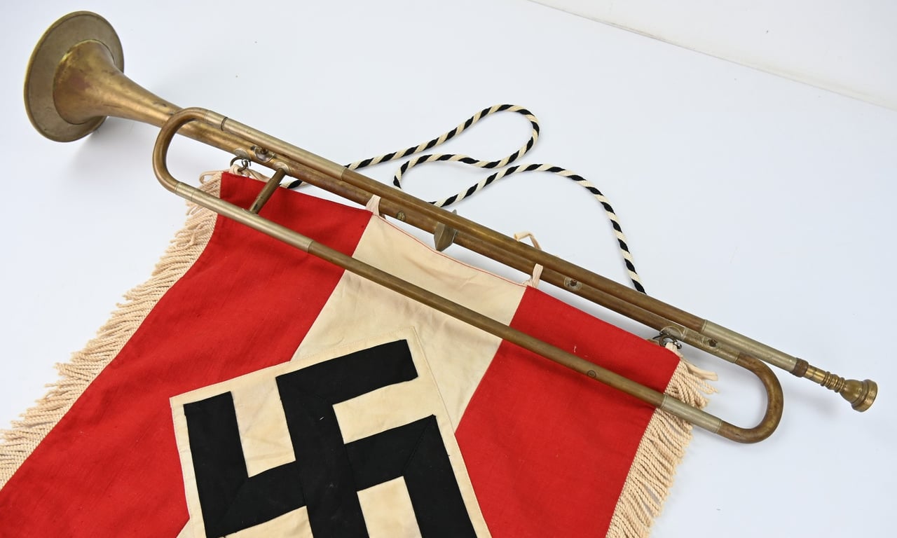 German Hitler Youth Trumpet & Fahne