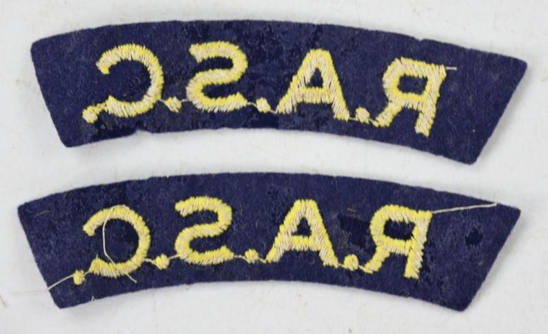 British WW2 RASC Shoulder Titles