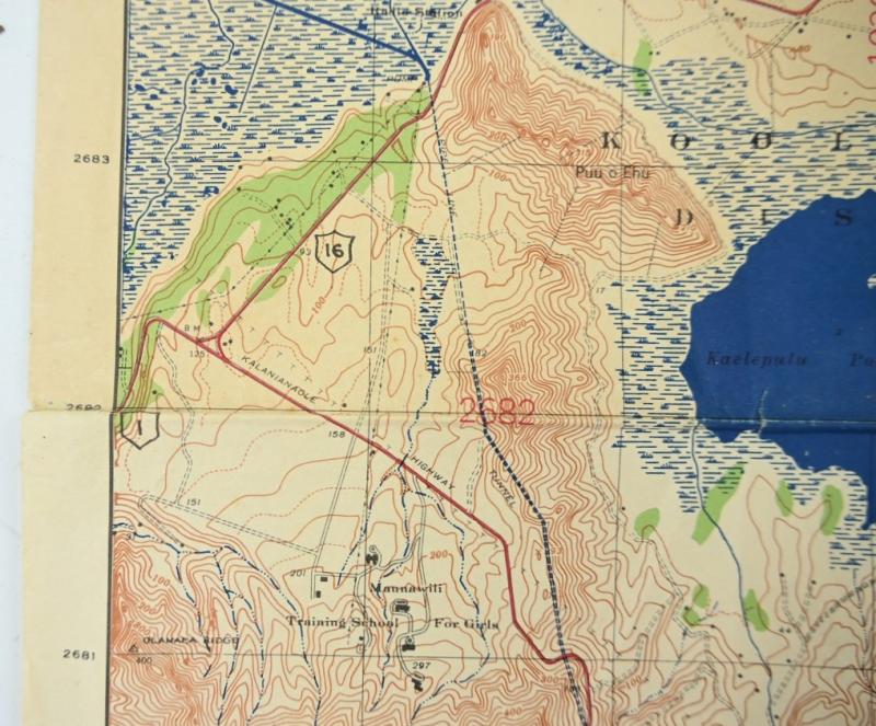 USAFICPA WW2 Mapcard Hawaii