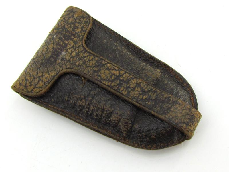 German leather cleaning cloth in pouch Marked bml41
