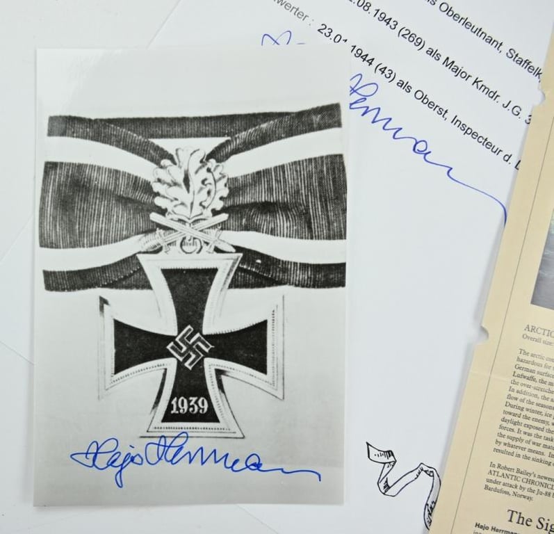 Signature of Luftwaffe KC-OLC&S Recipient 'Hajo Hermann'