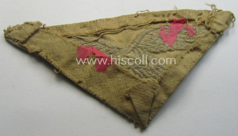 Truly used- and/or carefully shirt-removed, WH (Luftwaffe) 'tropical'-issued breasteagle as was intended for usage onto the tropical-shirts