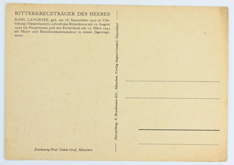 German Willrich Postcard 'Karl Langesee'