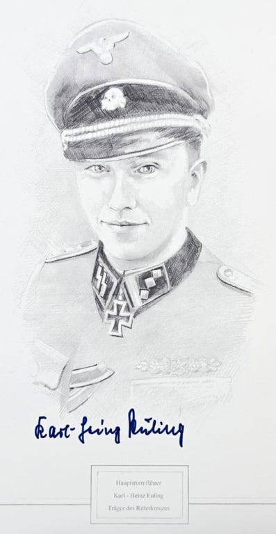 Signature of Waffen-SS KC Recipient 'Karl-Heinz Euling'