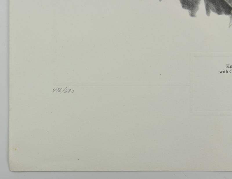 German Litho Print of LW Flight Ace 'Werner Mölders'