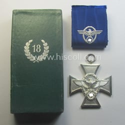 Bright-silver-toned 'Polizei-D.A. 2. Stufe' (or: police loyal-service medal...