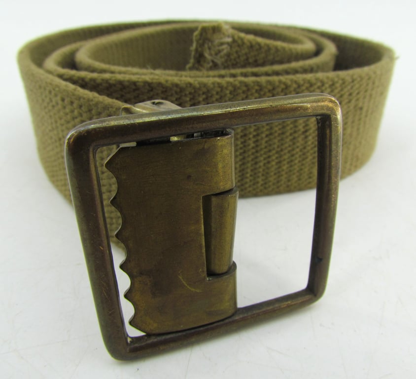 USMC WWII cotton webbing trousers belt