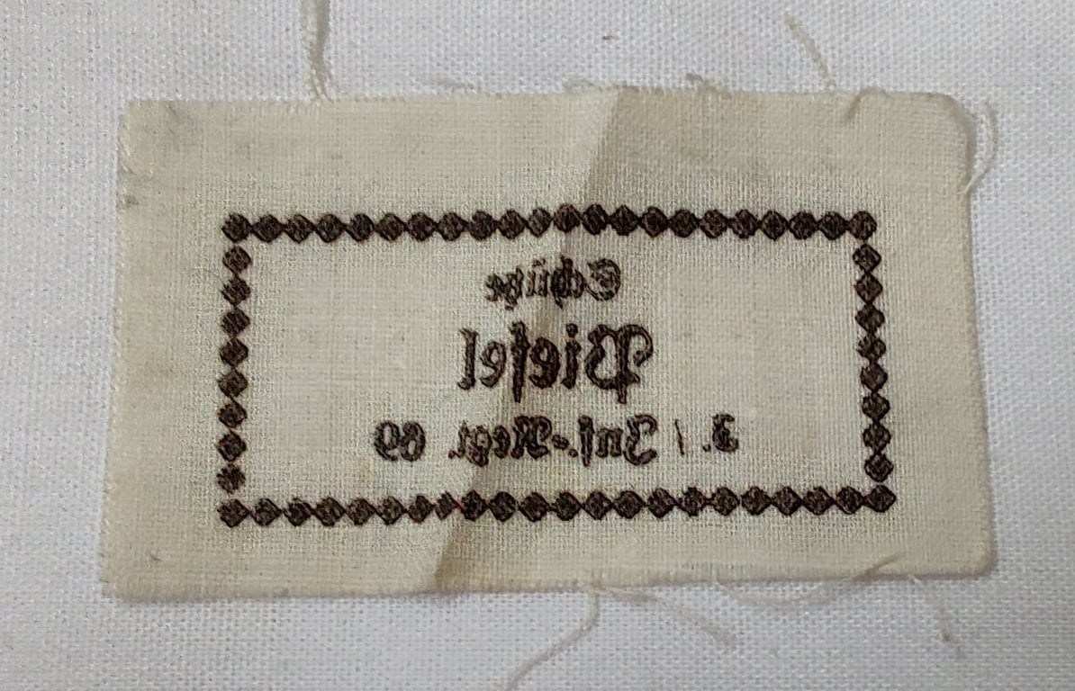 Original cloth name tag for the washing bag