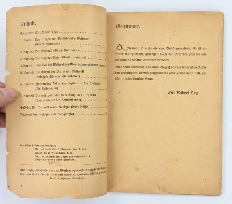 German Booklet DAF 'Unbezinglicher Westwall'