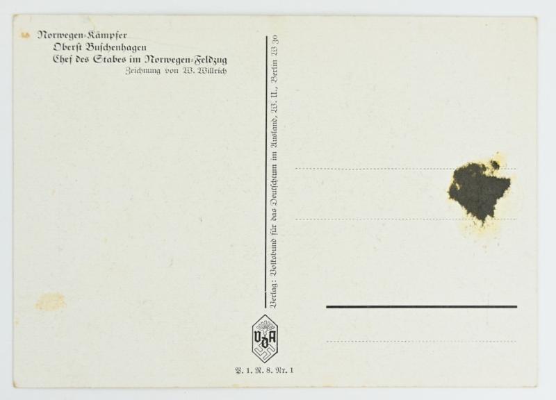German WH Postcard 'Oberst Buschenhagen'